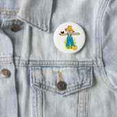 Badge Rond 5 Cm Corneille d'alerte (En situation)