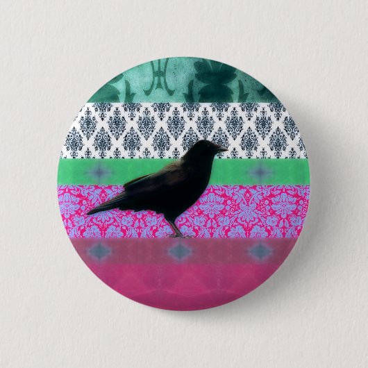 Badge Rond 5 Cm Corneille Indie (Devant)