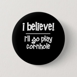 Badge Rond 5 Cm Cornhole drôle