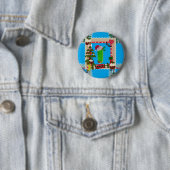Badge Rond 5 Cm cornichon de Noël (En situation)