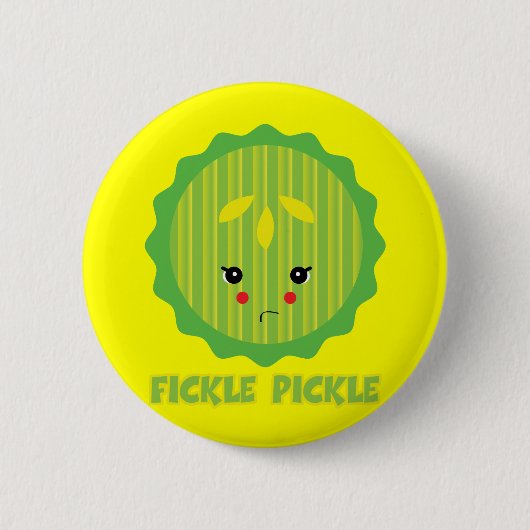 Badge Rond 5 Cm cornichon inconstant (Devant)