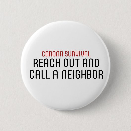 Badge Rond 5 Cm Corona-Survie-Reach (Devant)