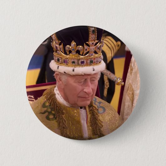 Badge Rond 5 Cm Coronation du roi Charles III (Devant)