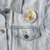 Badge Rond 5 Cm Corps de bouton du Christ (En situation)