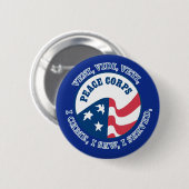 Badge Rond 5 Cm Corps de la paix Bouclier VVV (Devant & derrière)