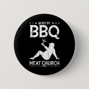 Badge Rond 5 Cm Corps Par Bbq Meat Church Bbq - Bbq Enthousiasme 1