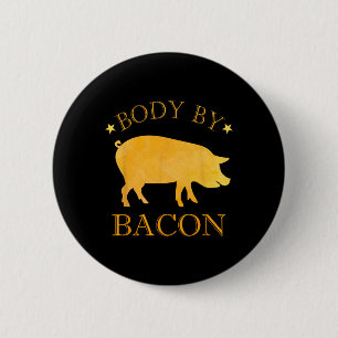 Badge Rond 5 Cm Corps par Bycon Bbq Grilling Ham Loving Homme's Fu
