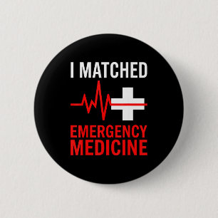 Badge Rond 5 Cm Correspondance en médecine d'urgence jour de l'app