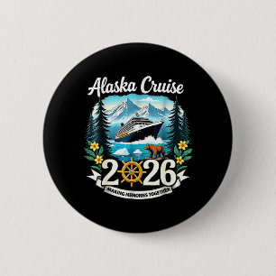 Badge Rond 5 Cm Correspondance Famille Amis et Groupe Alaskan Alas