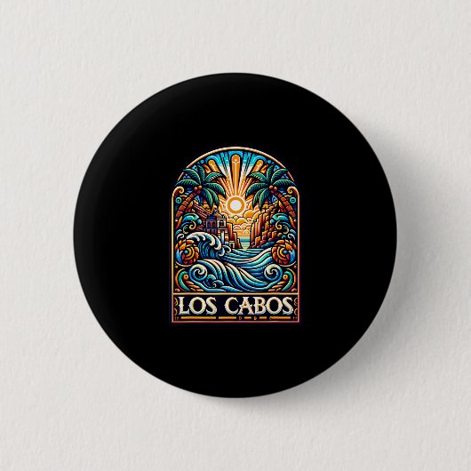 Badge Rond 5 Cm Correspondance Los Cabos (Devant)