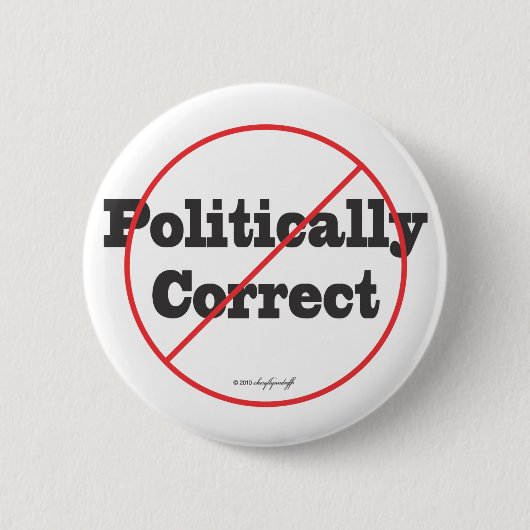Badge Rond 5 Cm Corrigez politiquement pas (Devant)