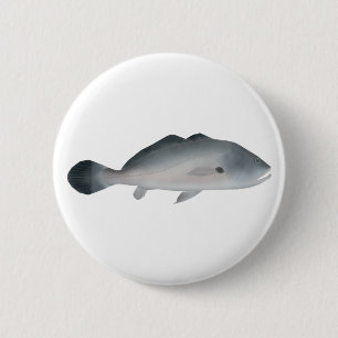 Badge Rond 5 Cm Corvina d'argent sud-américaine