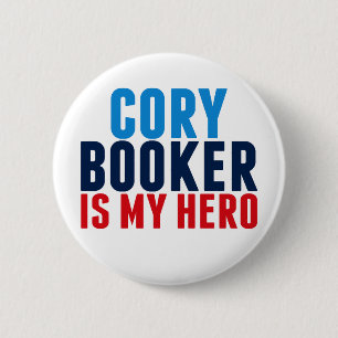 Badge Rond 5 Cm Cory Booker est mon héros