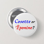 Badge Rond 5 Cm Cosette Les Misérables (Devant & derrière)