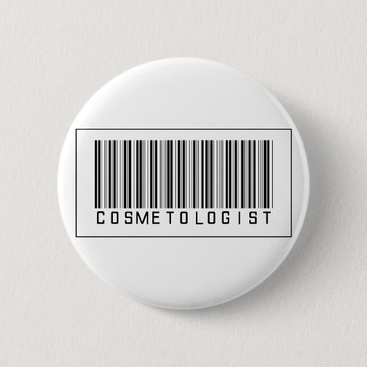Badge Rond 5 Cm Cosmetologist de code barres (Devant)