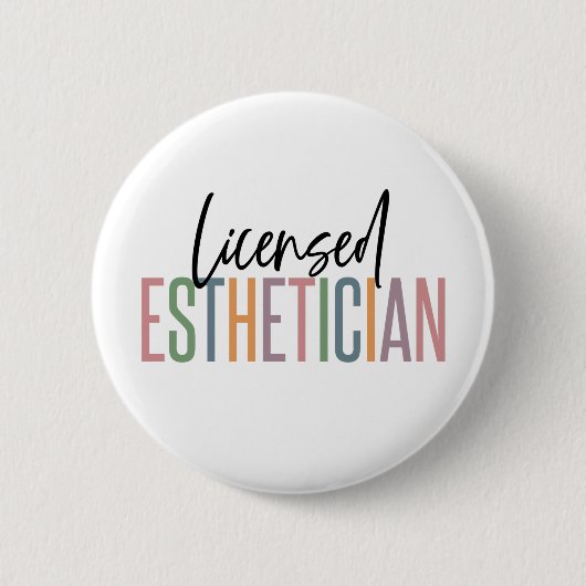 Badge Rond 5 Cm Cosmetologue esthétique agréé (Devant)
