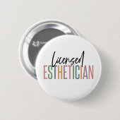 Badge Rond 5 Cm Cosmetologue esthétique agréé (Devant & derrière)