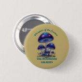 Badge Rond 5 Cm Cosmic Galaxy Mushrooms • Whimsical Fantasy Fungi  (Devant & derrière)