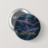 Badge Rond 5 Cm Cosmic Whale Galaxy Ocean (Devant & derrière)