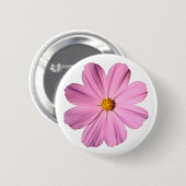 Badge Rond 5 Cm Cosmos roses (Devant & derrière)