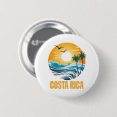 Badge Rond 5 Cm Costa Rica (Devant & derrière)