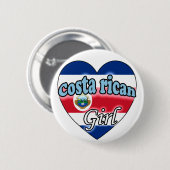 Badge Rond 5 Cm Costaricaine (Devant & derrière)