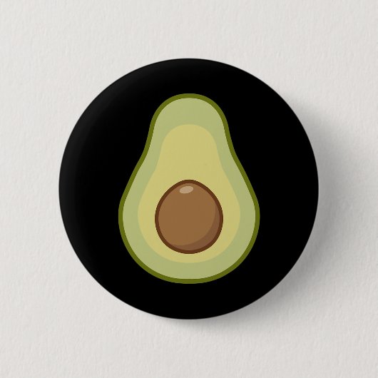 Badge Rond 5 Cm Costume Avocado - Halloween Vegan (Devant)