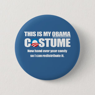 Badge Rond 5 Cm Costume Barack Obama