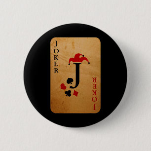 Badge Rond 5 Cm Costume Carte Joker Halloween Deck De Cartes