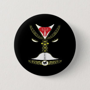 Badge Rond 5 Cm Costume Cinco De Mayo Mariachi Charro Mexicaine Pa