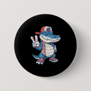 Badge Rond 5 Cm Costume d'alligator Sy pour les amateurs de dessin