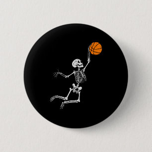 Badge Rond 5 Cm Costume de basket-ball squelette pour hommes et ga