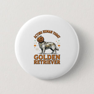 Badge Rond 5 Cm Costume de chien Citrouille de Halloween pour Retr
