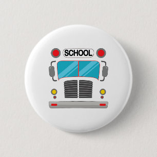 Badge Rond 5 Cm Costume De Conducteur De Bus Scolaire Halloween Ad