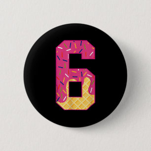 Badge Rond 5 Cm Costume de couple de glace dégoulinante numéro 6 H