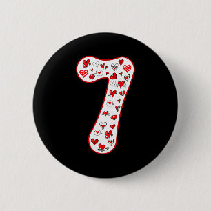 Badge Rond 5 Cm Costume de couple numéro 7 Duo 67 Mème Six Sept Va