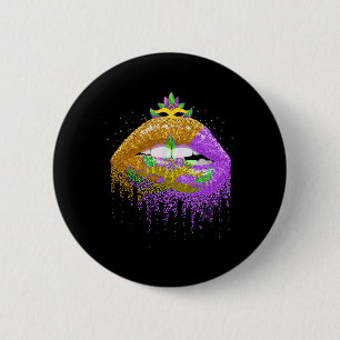 Badge Rond 5 Cm Costume de fête carnavalesque Lèvres mascarade Cad