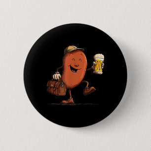 Badge Rond 5 Cm Costume de foie qui travaille pour les amateurs de