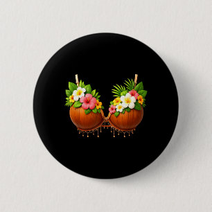 Badge Rond 5 Cm Costume de Halloween en coco DIY drôle d'été