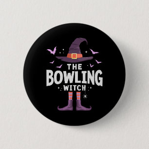 Badge Rond 5 Cm Costume de jumelage de sorcière Halloween Bowling