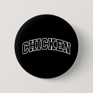 Badge Rond 5 Cm Costume de lettrage athlétique drôle de poulet ama