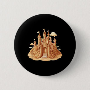 Badge Rond 5 Cm Costume de l'événement du château de sable pour ga