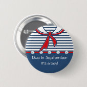 Badge Rond 5 Cm Costume de marin de bébé B (Devant & derrière)