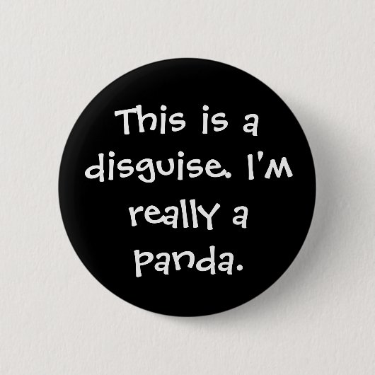 Badge Rond 5 Cm Costume de panda (Devant)