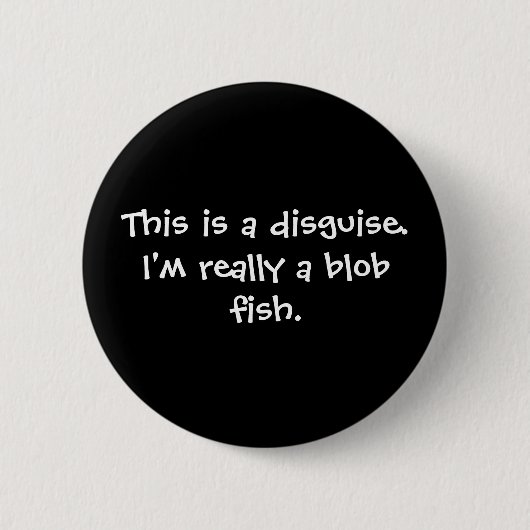 Badge Rond 5 Cm Costume de poissons de goutte (Devant)