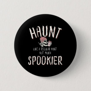 Badge Rond 5 Cm Costume de squelette de Halloween Tante Chemise