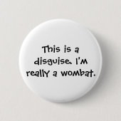 Badge Rond 5 Cm Costume de wombat (Devant)