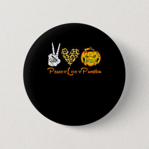 Badge Rond 5 Cm Costume d'Halloween Citrouille effrayante Amour Lé