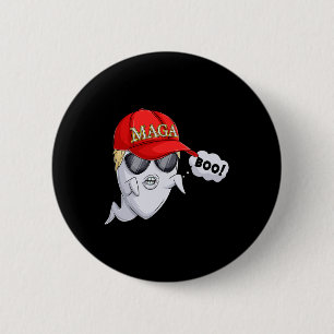 Badge Rond 5 Cm Costume d'Halloween de Ghost Trump