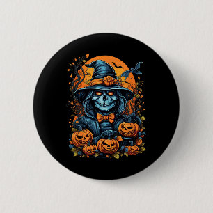 Badge Rond 5 Cm Costume d'Halloween de nuit effrayant